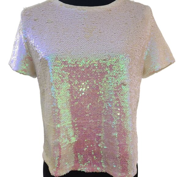 Luxury Evening Cocktail Party Beaded Sequins Runway Couture Top Blouse Jacket NW - Picture 4 of 16